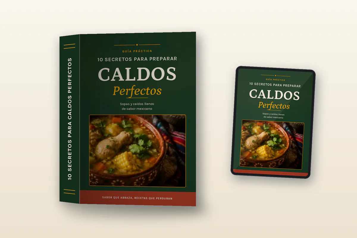 eBook de bono con diez secretos para preparar caldos caseros perfectos